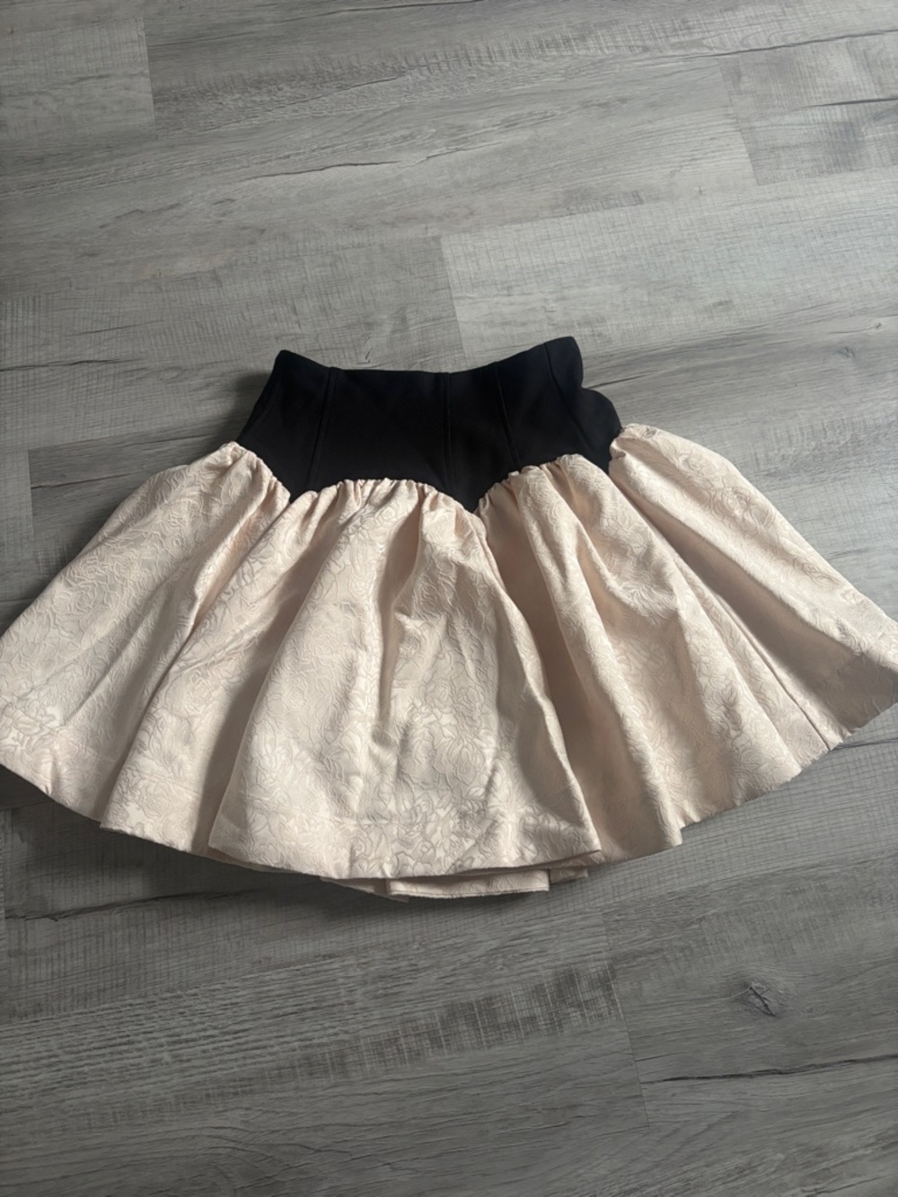 Maeve Black Waist Floral Jacquard Skater Skirt
